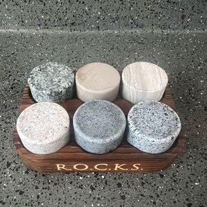 Whiskey Rocks Stones Set of Six Stone Drink Chillers
